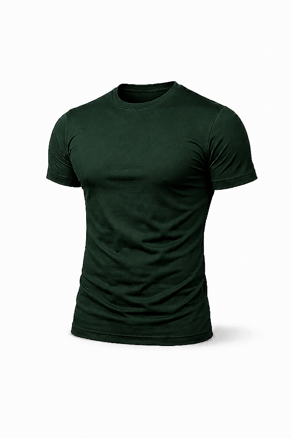 Camiseta Algodão Egípcio Premium - (Verde Escuro)