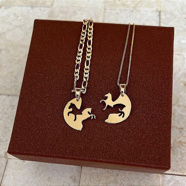 Colar Casal Cavalo Que Se Completa – Masculino e Feminino