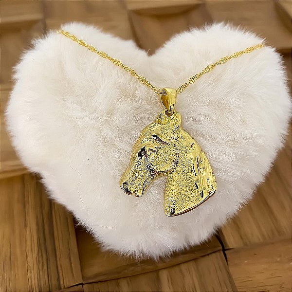 Colar Feminino Cabeça de Cavalo Luxe