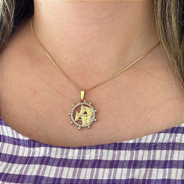 Colar Feminino Dois Cavalos