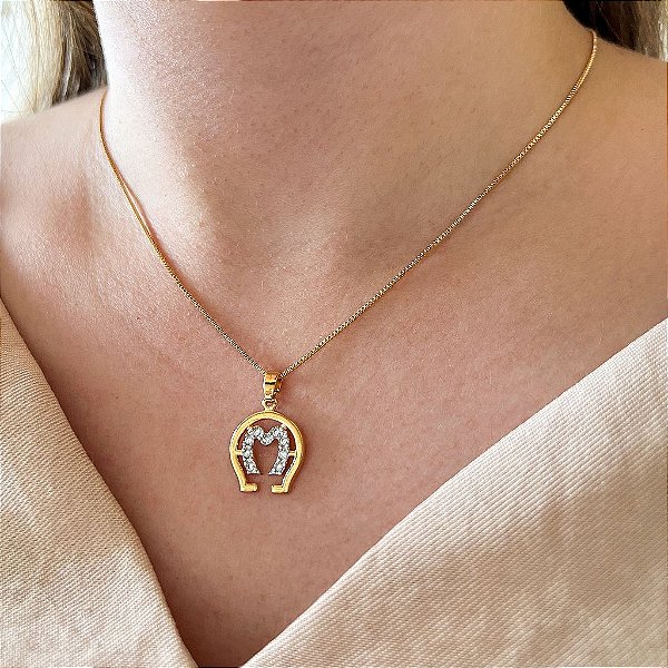 Colar Feminino Símbolo Mangalarga Marchador Brilho