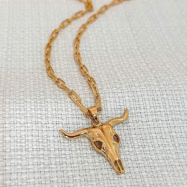 Colar Masculino Touro com Cordão Cartier