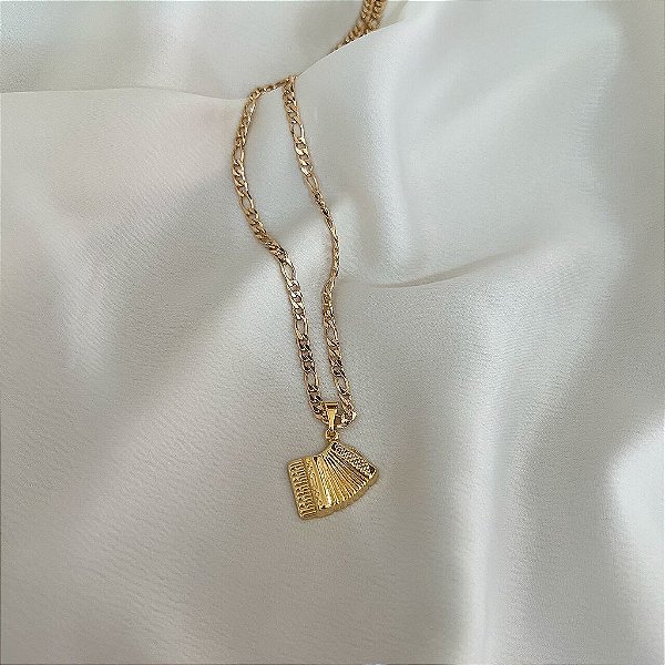 Colar Masculino Sanfona com Cordão 3x1