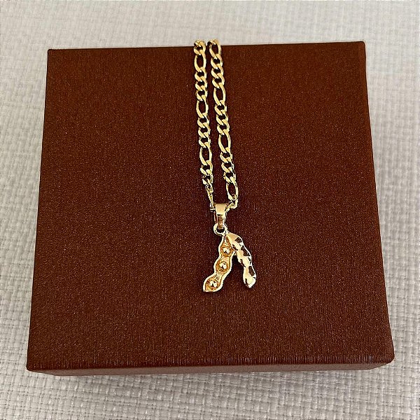 Colar Masculino Soja com Cordão 3x1