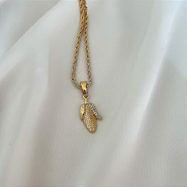 Colar Feminino Milho com Cordão Baiano