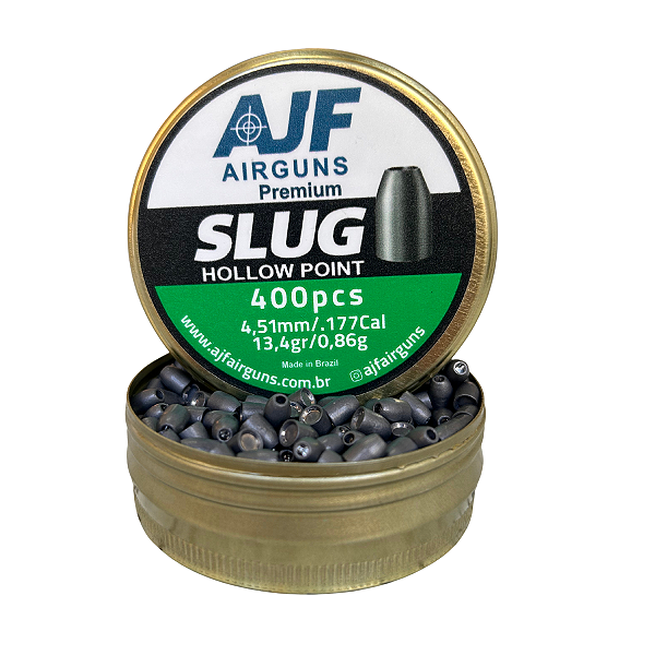Chumbinho Slug 4.51mm .177 | 13,4gr | Ajf Airguns | 400un.