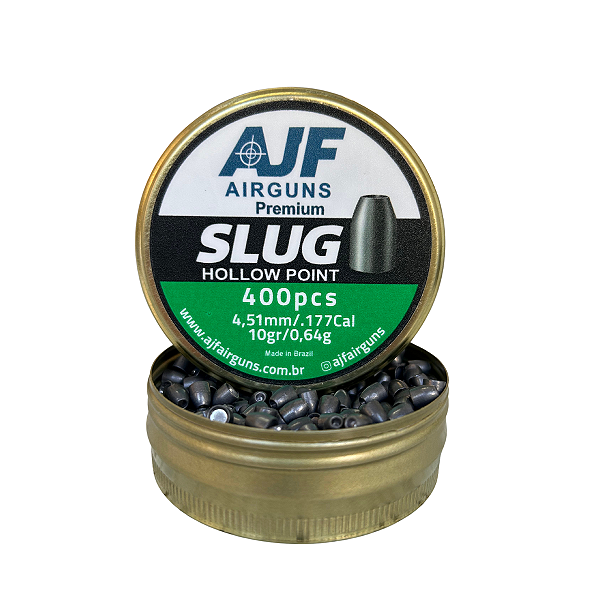 Chumbinho Slug 4.51mm .177 | 10gr | Ajf Airguns | 400un.