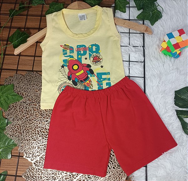 Conjunto Baby Foguete - Camiseta e Short Infantil