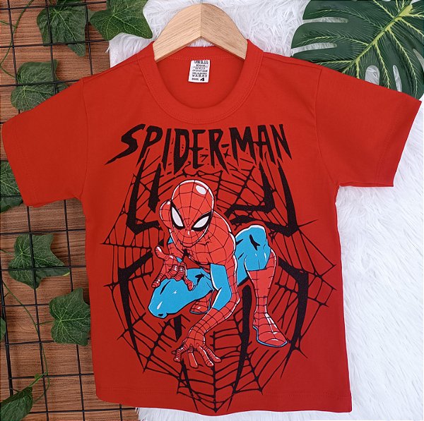Camiseta Infantil Masculina Spider-Man