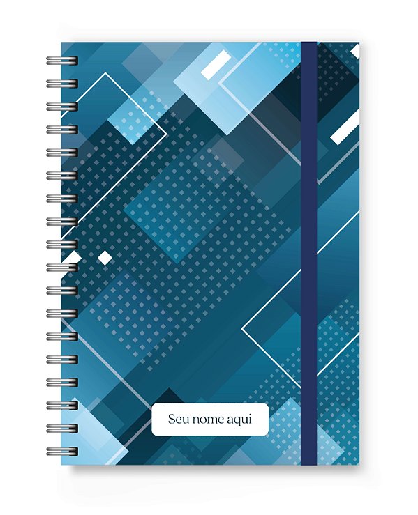 Caderno A5 Florart Abstrato Azul