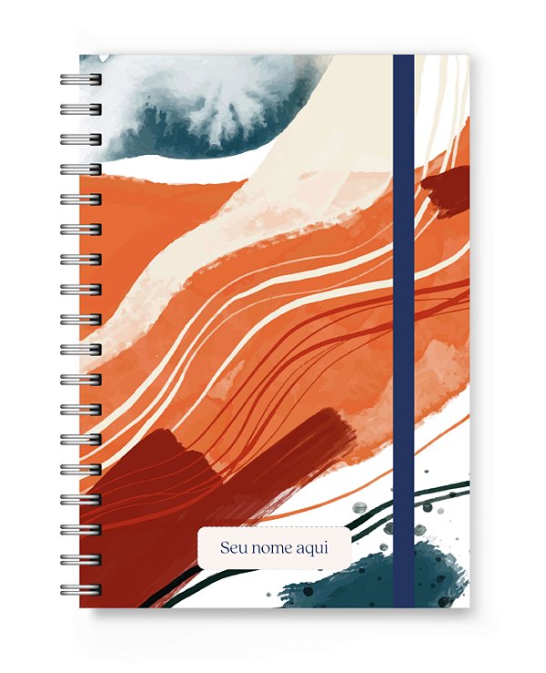 Caderno A5 Florart Terracota Abstrato