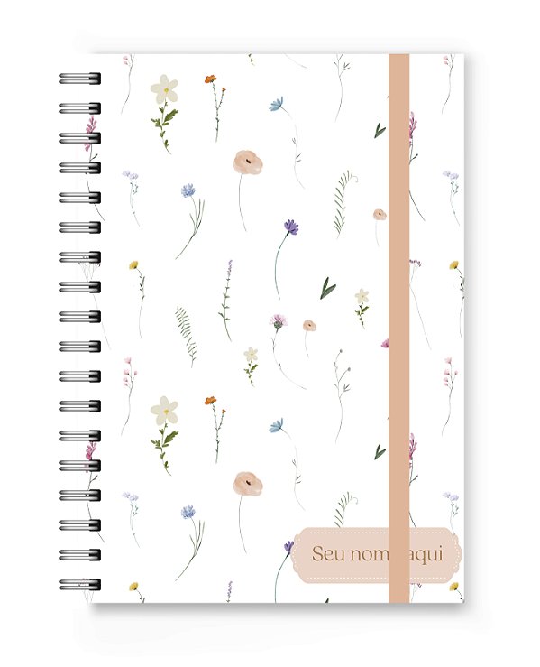 Caderno A5 Florart Floral Delicado