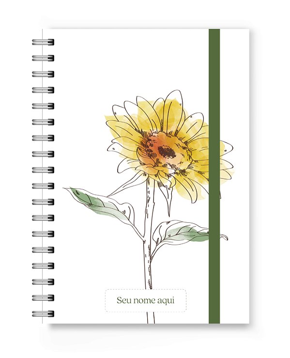 Caderno A5 Florart Girassol
