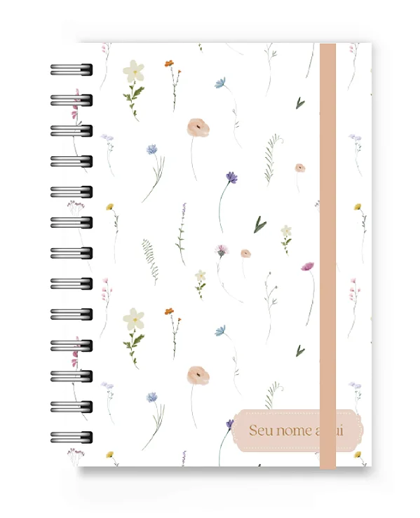 Caderneta A6 Florart Floral Delicado