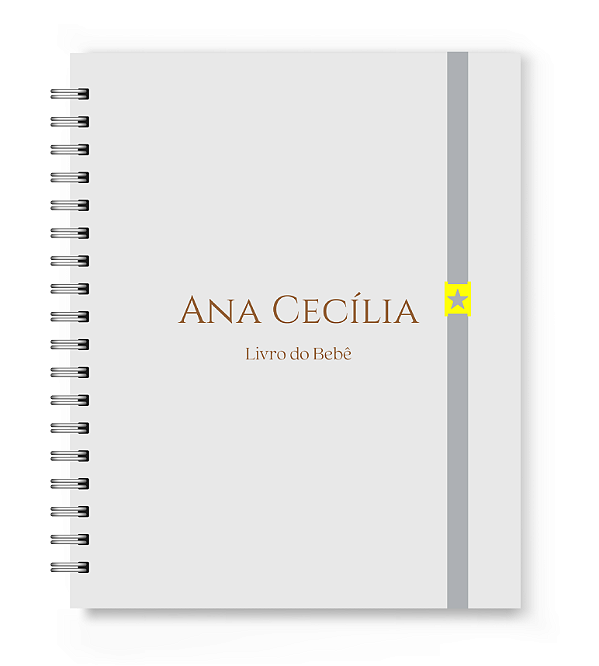 Livro do Bebê Florart Cinza Liso