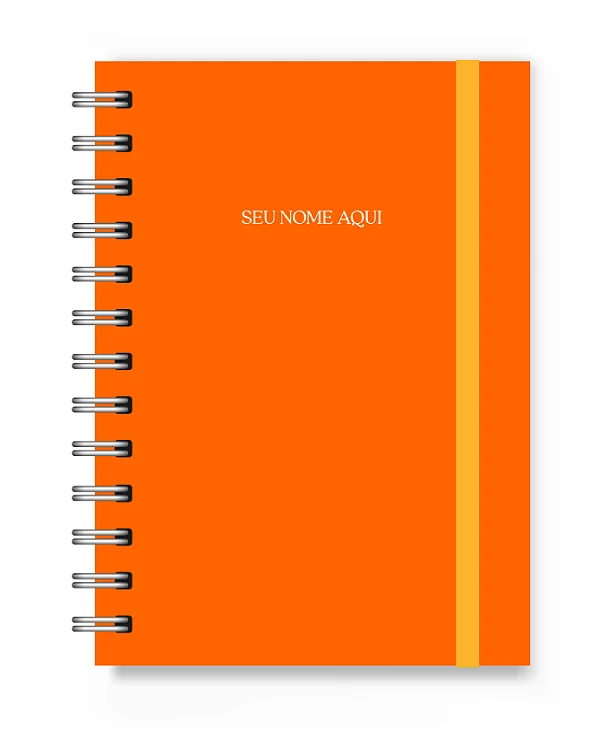 Caderneta A6 Florart Laranja