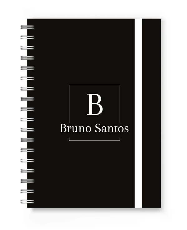 Caderno A5 Florart Alfabeto Black