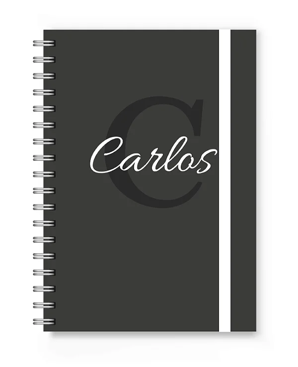 Caderno A5 Florart Alfabeto Cinza