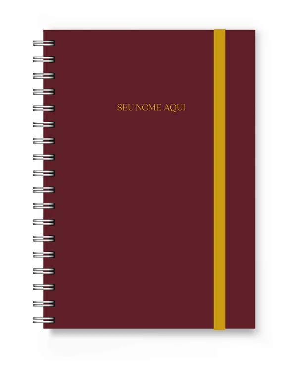 Caderno A5 Florart Vinho