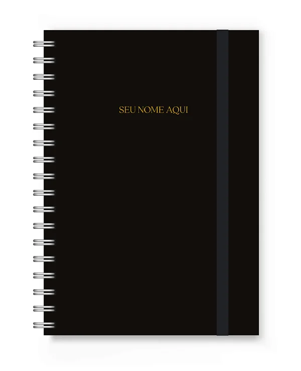 Caderno A5 Florart Preto