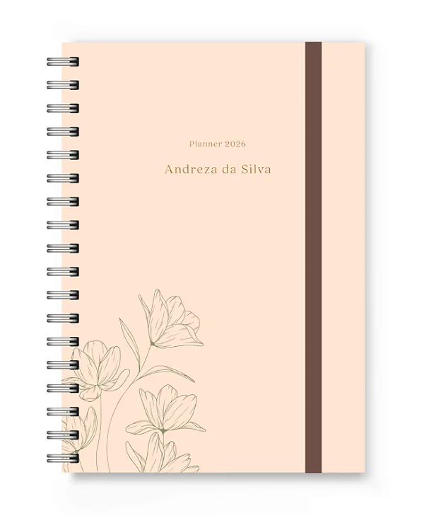 Planner 2026 Florart Rosê Floral