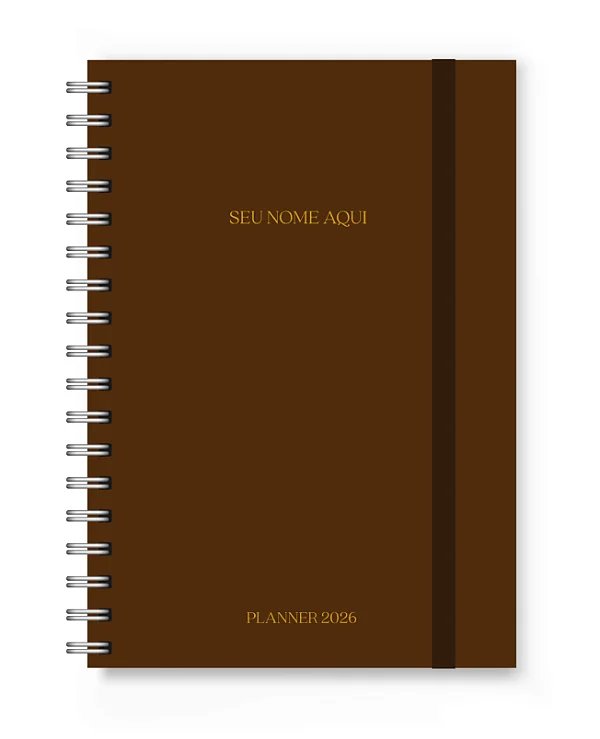 Planner 2026 Florart Marrom