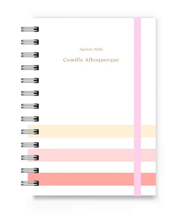 Mini Agenda 2026 Florart Listras Rosas