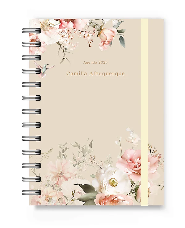 Mini Agenda 2026 Florart Areia Floral