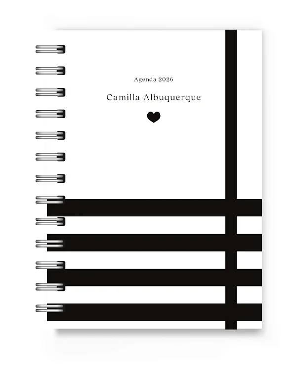 Mini Agenda 2026 Florart Listras Pretas