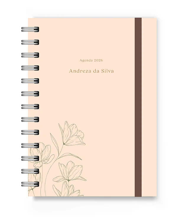 Mini Agenda 2026 Florart Rosê Floral