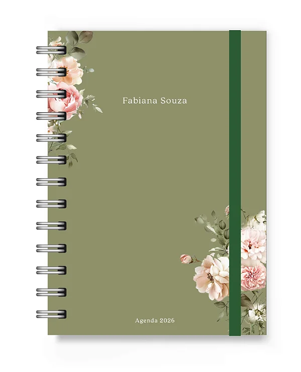 Mini Agenda 2026 Florart Verde Floral
