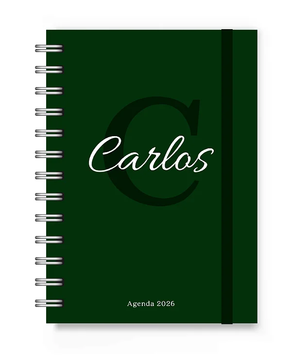 Mini Agenda 2026 Florart Alfabeto Verde