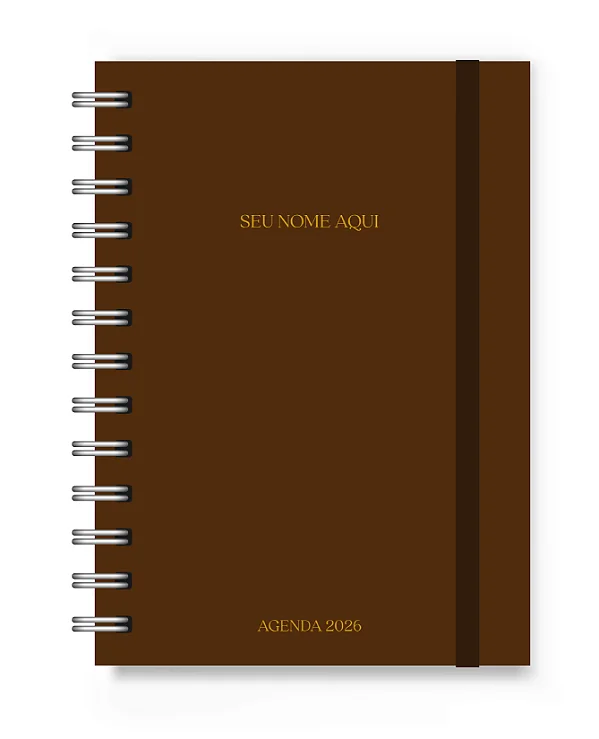 Mini Agenda 2026 Florart Marrom