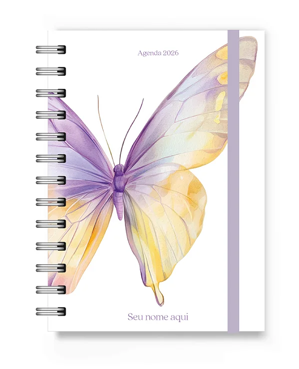 Mini Agenda 2026 Florart Borboleta