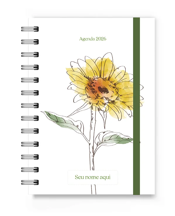 Mini Agenda 2026 Florart Girassol