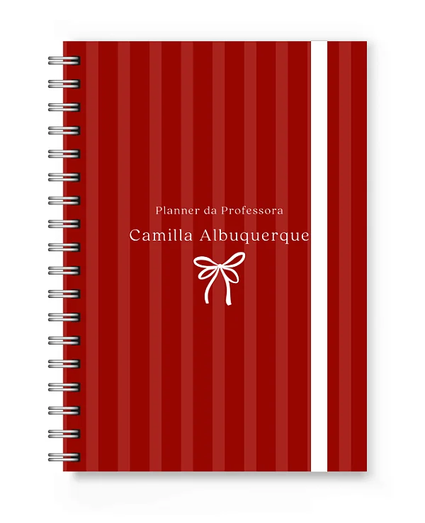 Planner da Professora Florart Vermelho