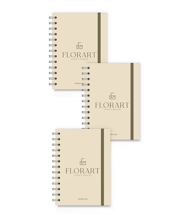 Kit 50 Agendas 2026 com Sua Logo | Brinde Corporativo