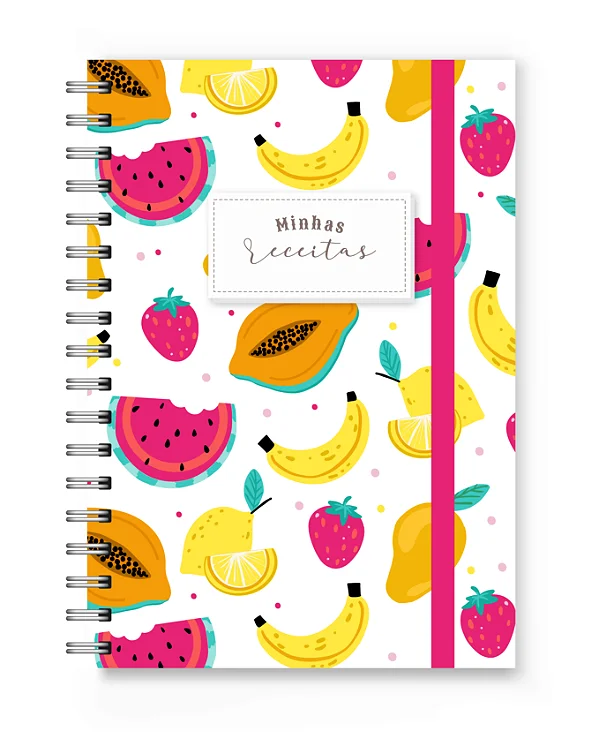 Caderno de Receitas - Capa Frutas