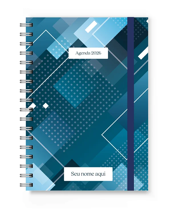 Agenda 2026 Florart Abstrato Azul