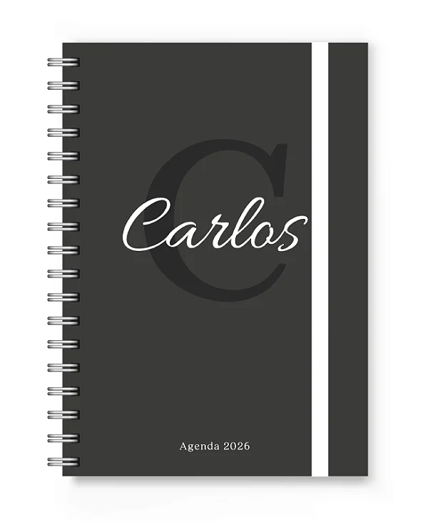 Agenda 2026 Florart Alfabeto Cinza