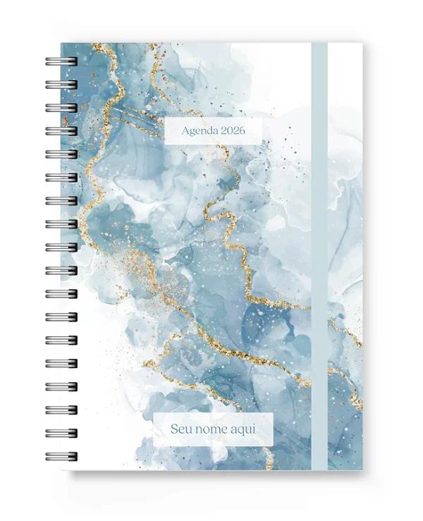 Agenda 2026 Florart Marmorizado Azul