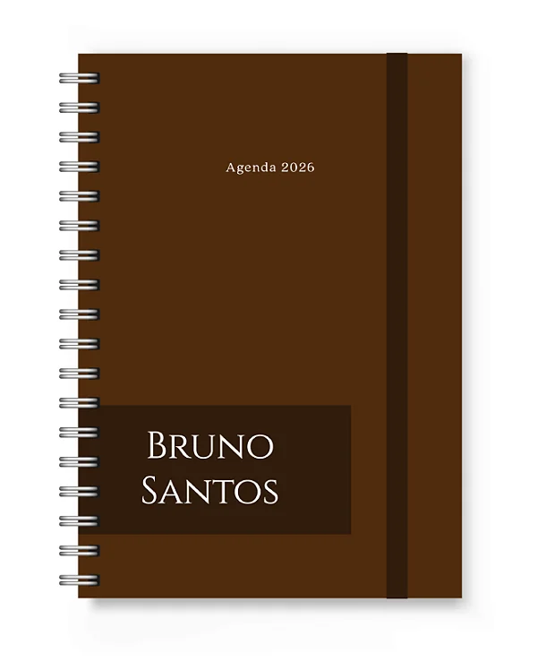 Agenda 2026 Florart Marrom Clássico