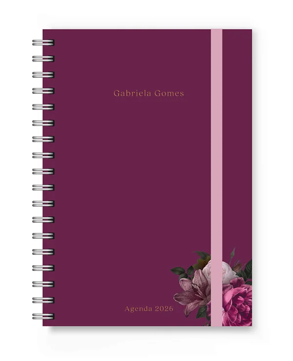 Agenda 2026 Florart Roxo Floral