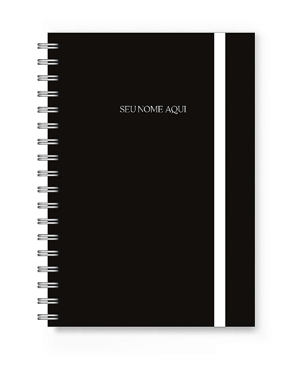 Caderno Personalizado Florart Preto