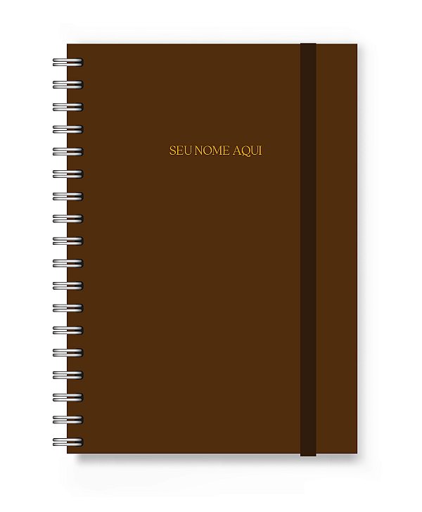 Caderno Personalizado Florart Marrom
