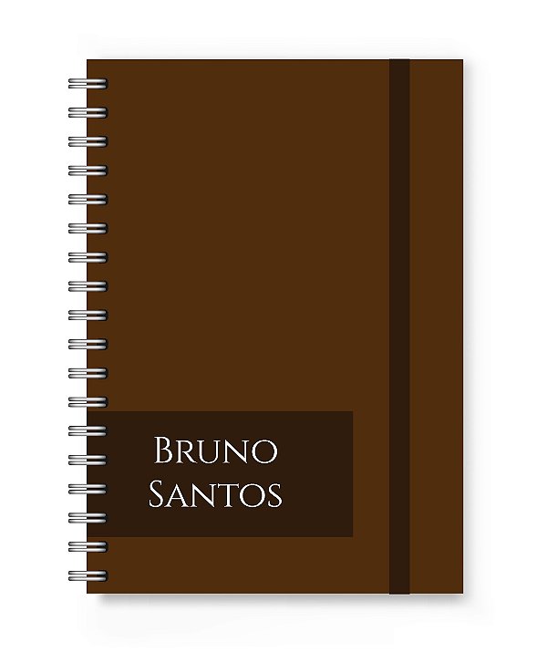 Caderno Personalizado Florart Marrom Clássico