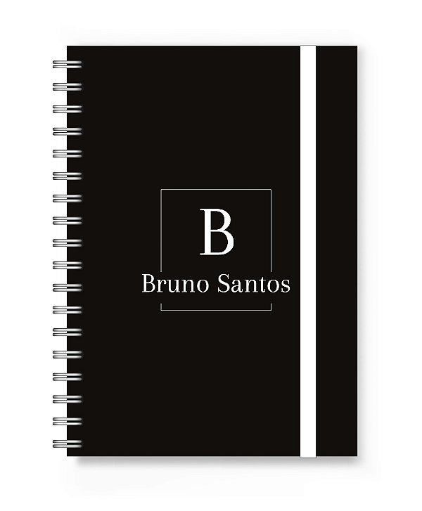 Caderno Personalizado Florart Alfabeto Black