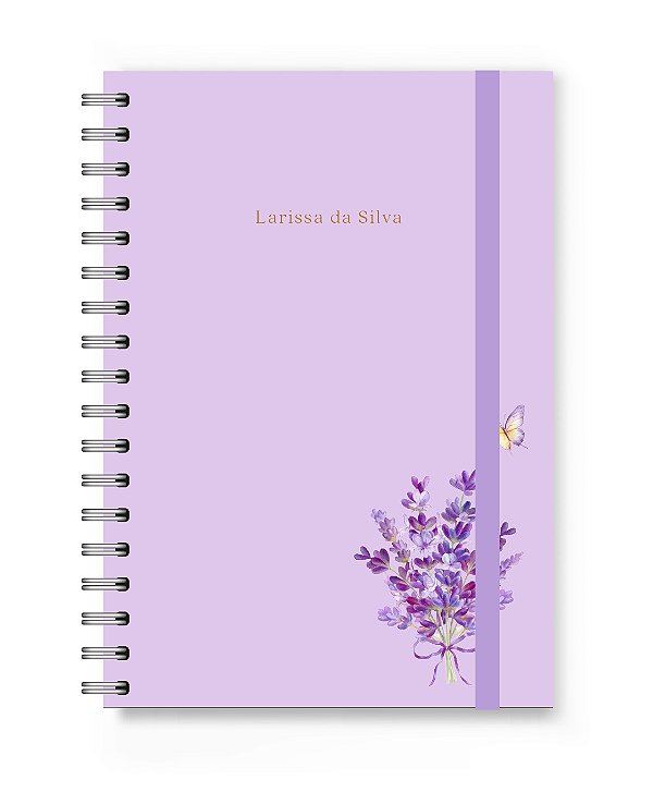 Caderno Personalizado Florart Lilás Floral