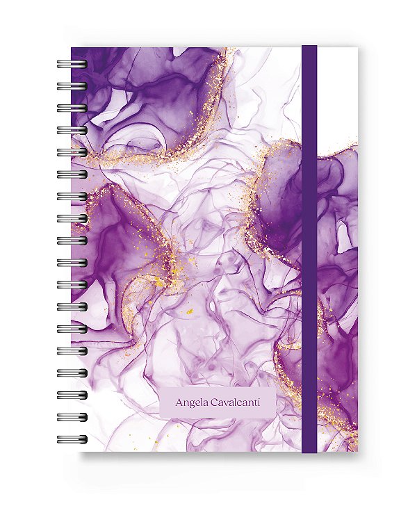 Caderno Personalizado Florart Mármore Roxo