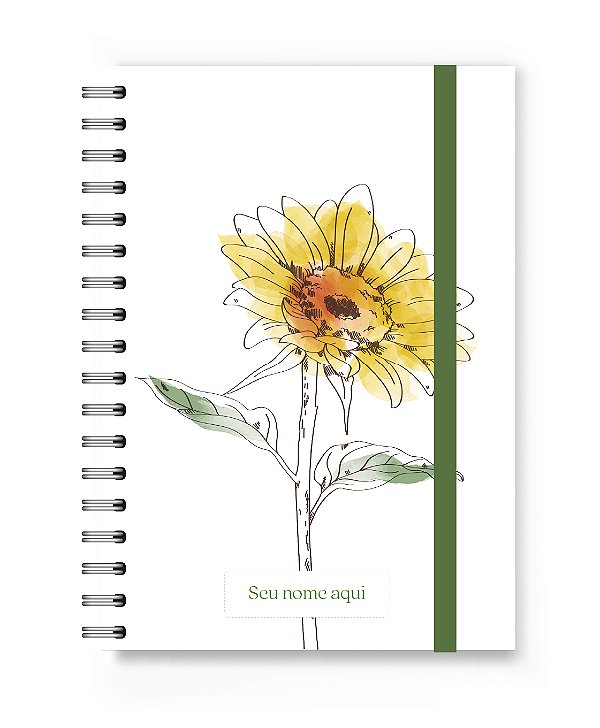 Caderno Personalizado Florart Girassol